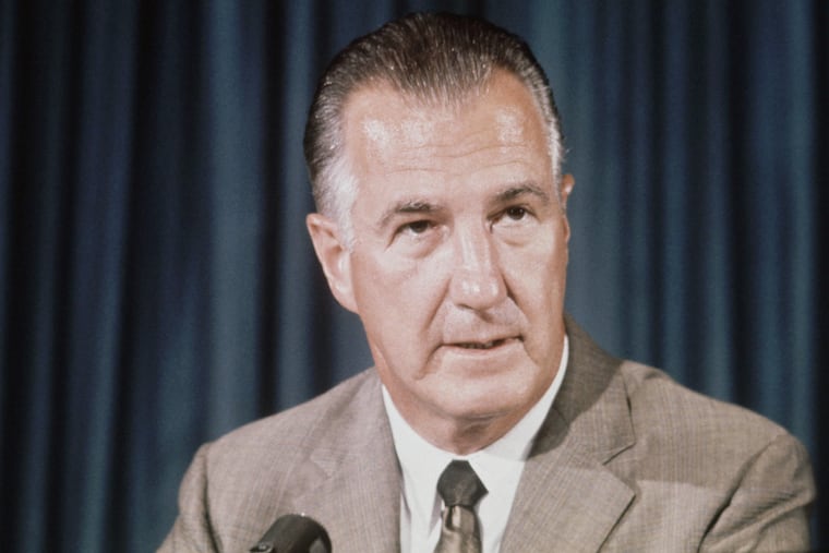 Vice President Spiro Agnew speaks as he attends the National Congress of American Indians convention in Albuquerque, N.M., Oct. 10, 1969. Agnew shares a lot in common with JD Vance.