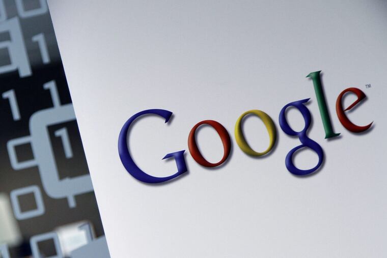 This March 23, 2010, photo shows the Google logo at the Google headquarters in Brussels.