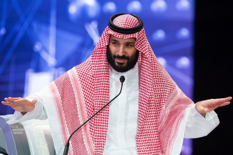 In this photo released by Saudi Press Agency, SPA, Saudi Crown Prince, Mohammed bin Salman addresses the Future Investment Initiative conference, in Riyadh, Saudi Arabia, Wednesday, Oct. 24, 2018.