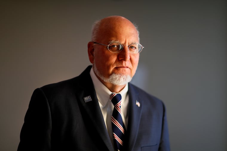 Robert Redfield Jr., director of the Centers for Disease Control and Prevention, poses at the agency's headquarters in Atlanta.