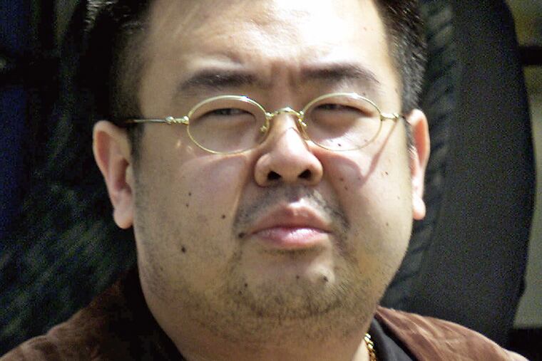 FILE - This May 4, 2001, file photo shows Kim Jong Nam, exiled half brother of North Korea's leader Kim Jong Un, in Narita, Japan. South Korean agencies said Tuesday, June 11, 2019, they could not confirm a report that Kim Jong Nam was a U.S. intelligence source and had traveled to Malaysia to meet his CIA contact before being assassinated there in 2017. (AP Photos/Shizuo Kambayashi, File)