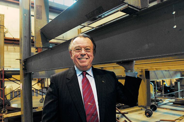 Joe Dougherty stands in the Ironworkers 401 training facility on February 5, 2008. (Jonathan Wilson/Inquirer)