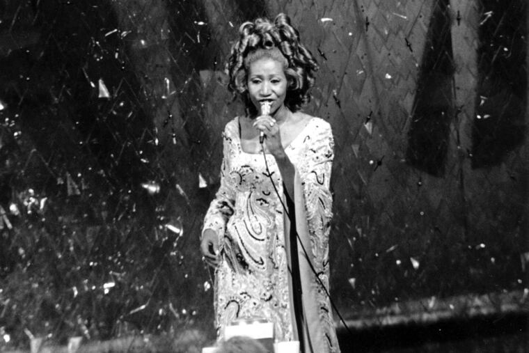 FILE - In this April 8, 1975 file photo, singer Aretha Franklin performs during the 47th Annual Academy Awards ceremony in Los Angeles. Franklin is still getting R.E.S.P.E.C.T. after death: The Queen of Soul received the Pulitzer Prize Special Citation honor Monday, April 15, 2019, becoming the first individual woman to earn a special citation prize since the honor was first awarded in 1930. Franklin, 76, died at her home in Detroit on Aug. 16, 2018. (AP Photo, File)