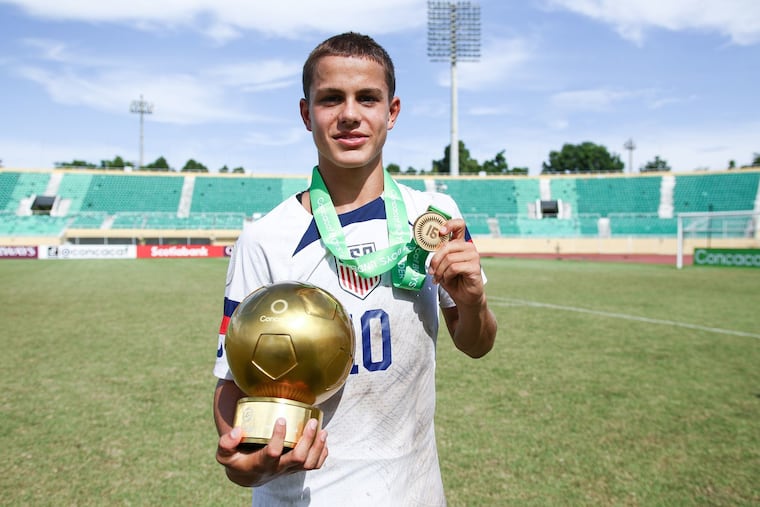 The Union's Cavan Sullivan won the best player award at the 2023 Concacaf boys' under-15 championship tournament.