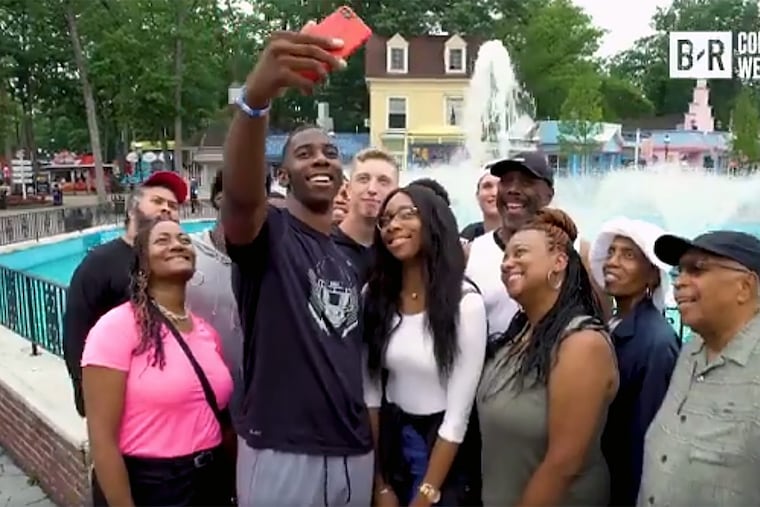 A screen shot of Kyle Pitts’ video announcing his commitment to Florida.