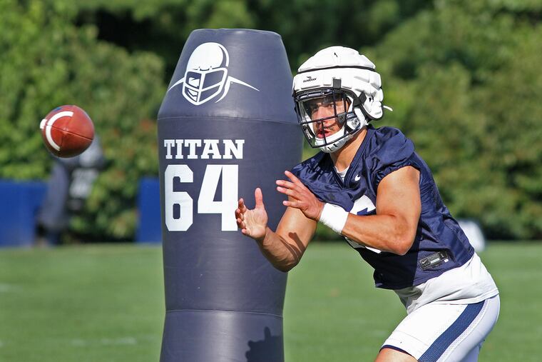 Penn State football linebacker Jan Johnson (36) during the team's second practice of the preseason on Aug. 3, 2019. CRAIG HOUTZ / For the Inquirer