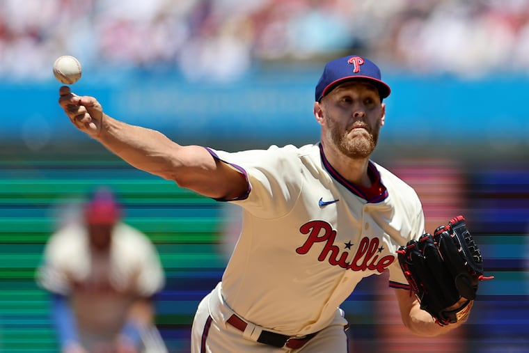 Phillies starter Zack Wheeler allowed only a solo home run by Cincinnati's Austin Hayes on Sunday.
