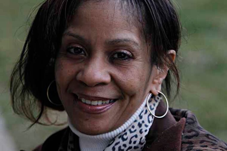 Joanne Davis, 53, a temp worker at H & R Block at 10 Greenfield Ave, Ardmore. (ALEJANDRO A. ALVAREZ / STAFF PHOTOGRAPHER )