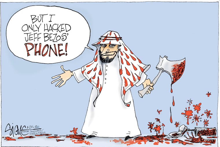 Saudi prince Mohammad bin Salman confronts his hacks.