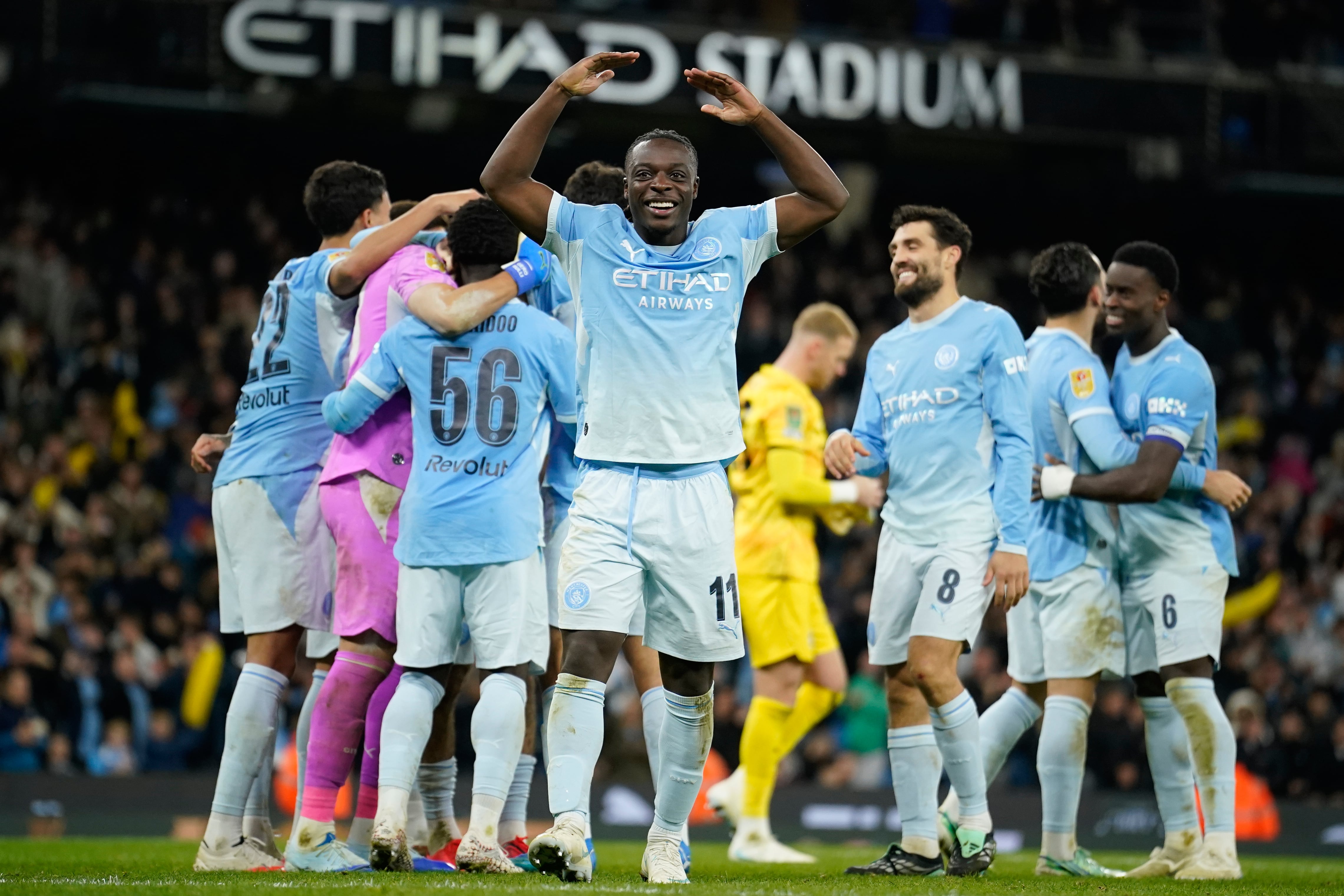 Man City wins penalty shootout to advance in English League Cup