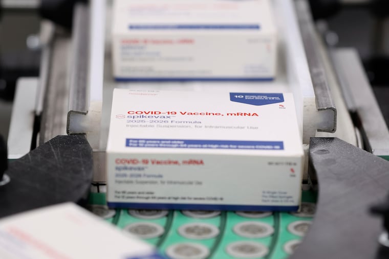 An updated COVID-19 vaccine is shown in this photo provided by Moderna in August. New Jersey on Tuesday expanded access to COVID vaccines, following similar efforts by Pennsylvania and several other states.