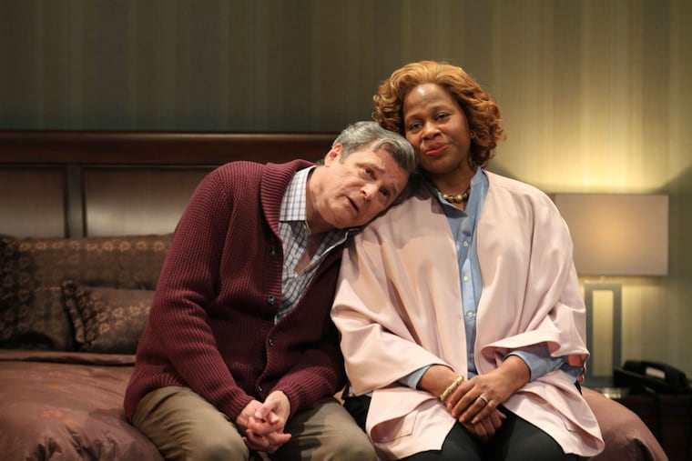 Left to right: John Procaccino as Clinton and Alice M. Gatling as Hillary in Philadelphia Theatre Company's east coast premiere of "Hillary and Clinton," by HILLARY AND CLINTON by Lucas Hnath. Photo: Paola Nogueras.