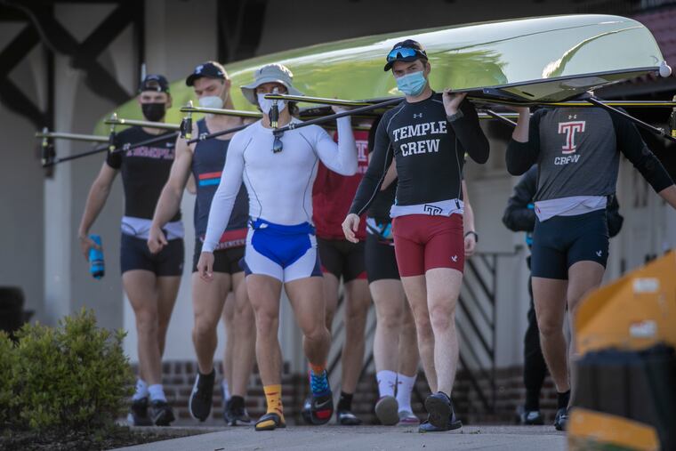The Temple men's crew team takes to the Schuylkill on Thursday to prepare for Saturday's Jefferson Dad Vail Regatta.