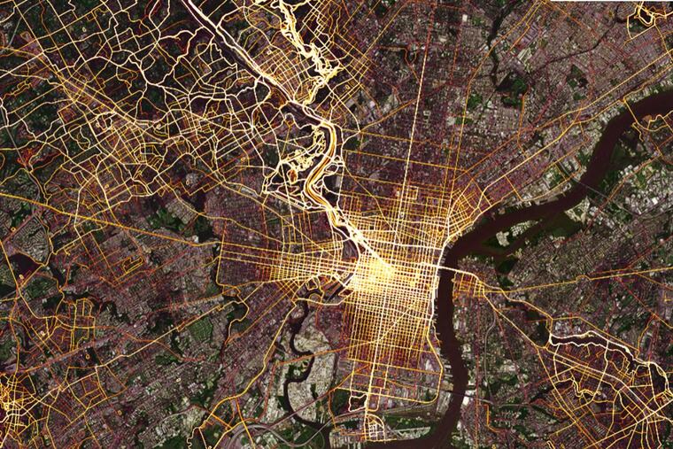 GPS data collected by Strava Labs show where Philadelphians run, bike and participate in water sports.