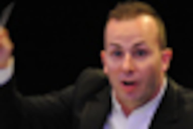 Yannick Nezet-Seguin conducts the Philadelphia Orchestra on Aug. 9, 2012 at SPAC Photo: Philadelphia Orchestra