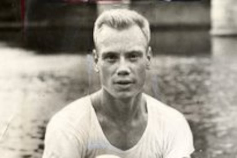 Joseph Burk in 1938 just before he set a record for the Diamond Sculls at the Henley Royal Regatta in England.