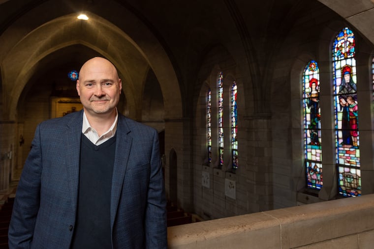 Jayson Boyers officially starts as president of Rosemont College this month. But his work began several weeks ago as he helped the small liberal arts college plan for the fall amid the coronavirus pandemic. Boyers is shown here during a visit to the Catholic college's chapel in February.