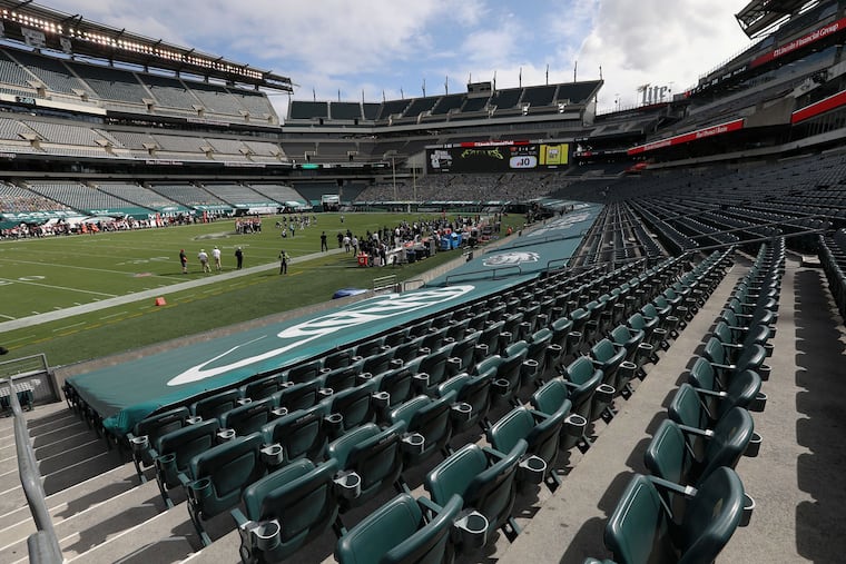 The Eagles stadium at Lincoln Financial Field in South Philadelphia on Sunday, Sept. 27, 2020.