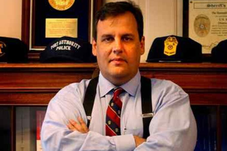 Christopher Christie in his Newark office. (File Photo)