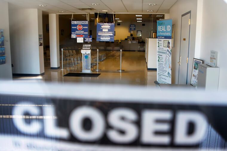 The seats and aisles have been empty in closed Penndot Drivers License Centers like this one in Butler, Pa., because of the coronavirus. Driver’s and motorcycle skills tests will resume at PennDOT Driver License Centers Tuesday, the department announced.