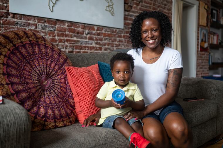 Dionne Long spends time with her almost 2-year-old son Truth on Monday, July 3, 2023. Long took part in the Lullaby Project through Carnegie Hall, where mothers work with musicians and music educators to write original lullabies.