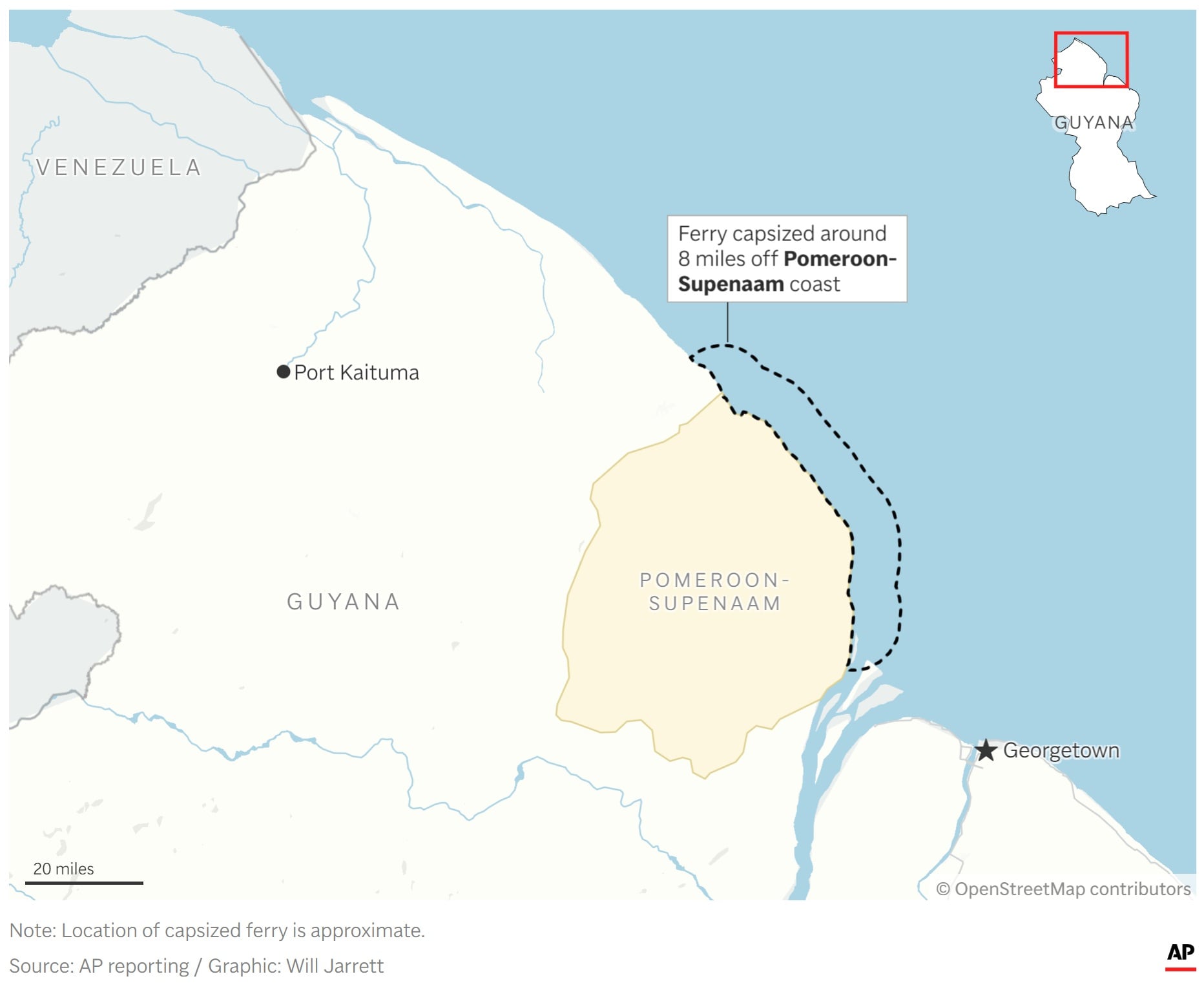 Guyana says capsized ferry had 179 people aboard as survivor describes a chaotic sinking