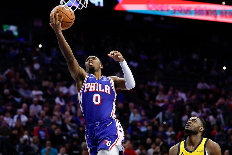 Sixers guard Tyrese Maxey, who found out on Monday that he will be an All-Star starter, had 29 points and eight assists against the Pacers.