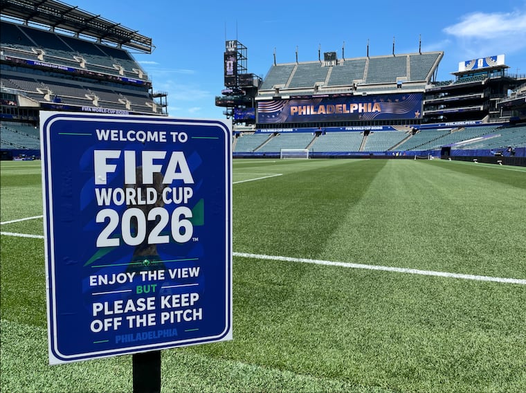 Lincoln Financial Field, known as "Philadelphia Stadium" is all set ahead of the start of Sunday's World Cup opener in Philadelphia between the Ivory Coast and Ecuador.