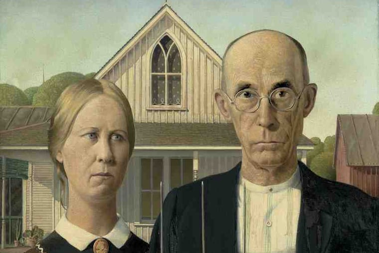 For "American Gothic," Grant Wood was falsely labeled a regionalist.