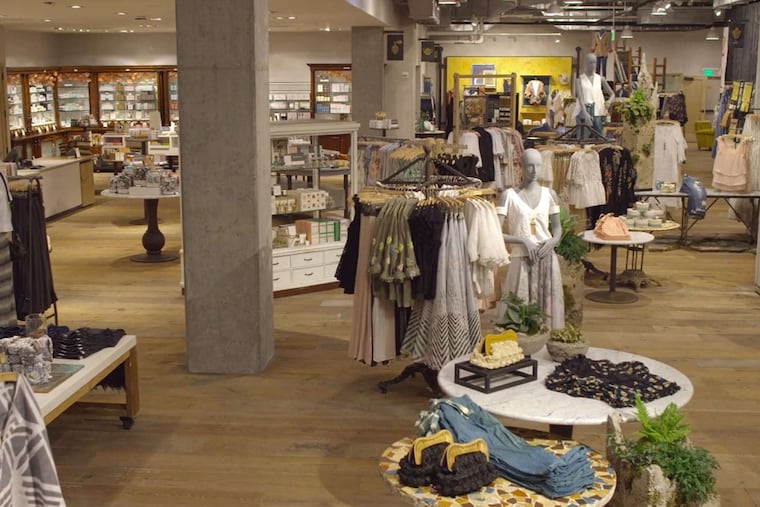 An example of the large-format Anthropologie store, which will feature expanded offerings in many departments and a place to eat in some stores.