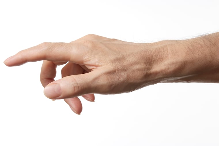 A 28-year-old patient presented with pain in his right index finger.