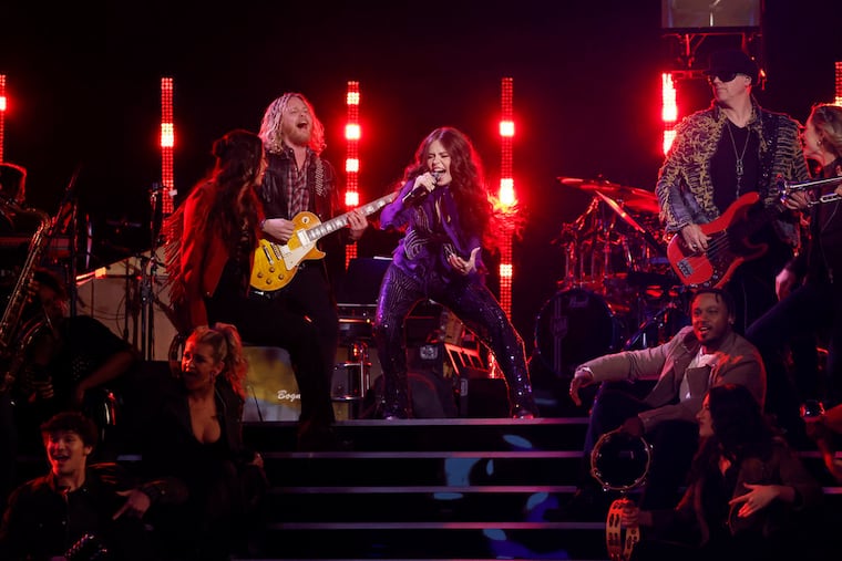 Mara Justine performing Janis Joplin's "Piece of My Heart" on "The Voice" on Monday night.