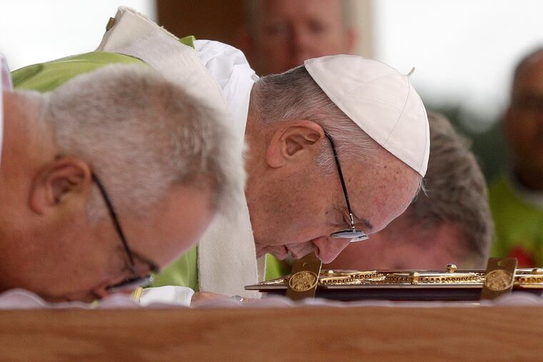 Pope Francis celebrates Mass at the Phoenix Park in Dublin, Ireland, Sunday, Aug. 26, 2018.