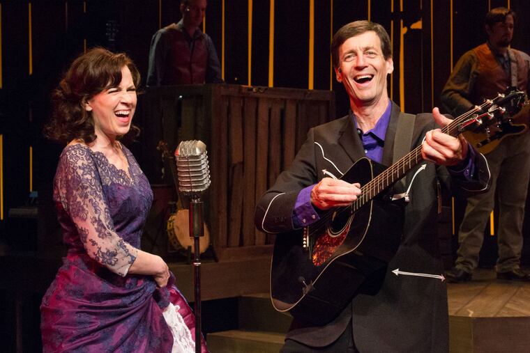 (Left to right:) Deb Lyons and David M. Lutken in "Ring of Fire," a Johnny Cash review at People's Light in Malvern.