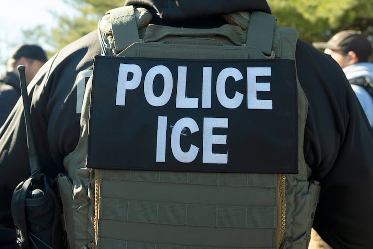 A U.S. Immigration and Customs Enforcement officer listens during a briefing, Monday, Jan. 27, 2025, in Silver Spring, Md.