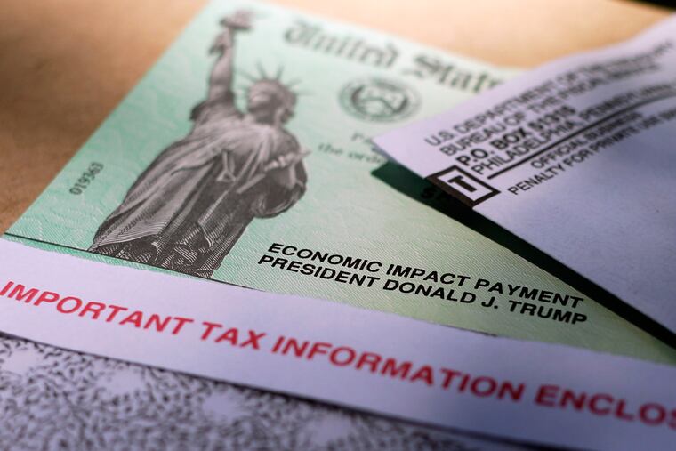 President Donald Trump's name is printed on a stimulus check issued in 2020 by the IRS to help combat the adverse economic effects of the COVID-19 outbreak.