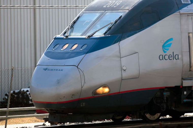 Even the more-expensive and faster Acela trains had unsatisfactory on-time performances in 2013 and this year. (Andrew Harrer / Bloomberg News)