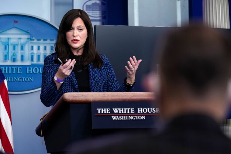 White House deputy national security adviser Anne Neuberger speaks during a press briefing, Wednesday, Feb. 17, 2021, in Washington.