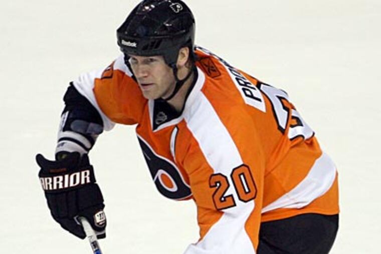 Flyers defenseman Chris Pronger did not play in Thursday night's win over the Maple Leafs. (Yong Kim/Staff Photographer)