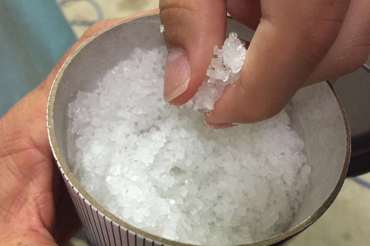 A little goes a long way: Salt from Cape May Sea Salt Co. ( Craig LaBan / Staff )