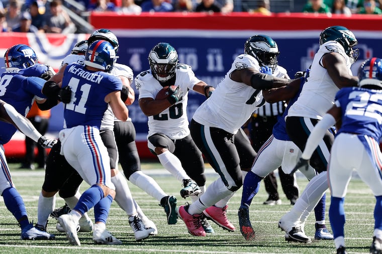 Saquon Barkley rushed for 176 yards in his return to MetLife Stadium on Sunday.
