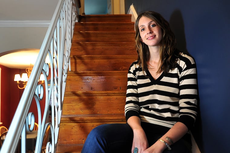Liz Moore, author of "Heft," her second novel, in her home in South Philadelphia.