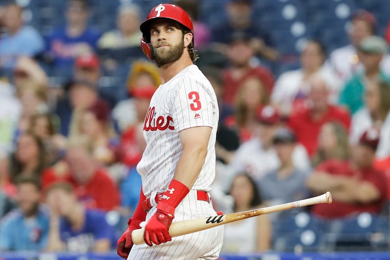 Bryce Harper won't start Wednesday night's game.