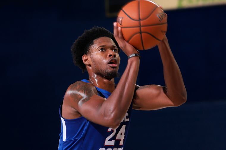 Haywood Highsmith, shooting a free throw for the Blue Coats last month.
