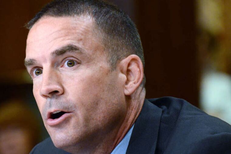 Marcus Brown, acting State Police chief and nominee for the post. With an ambitious budget agenda, Wolf can't afford to wrangle over a rebuff, an expert says. (MARC LEVY / AP)