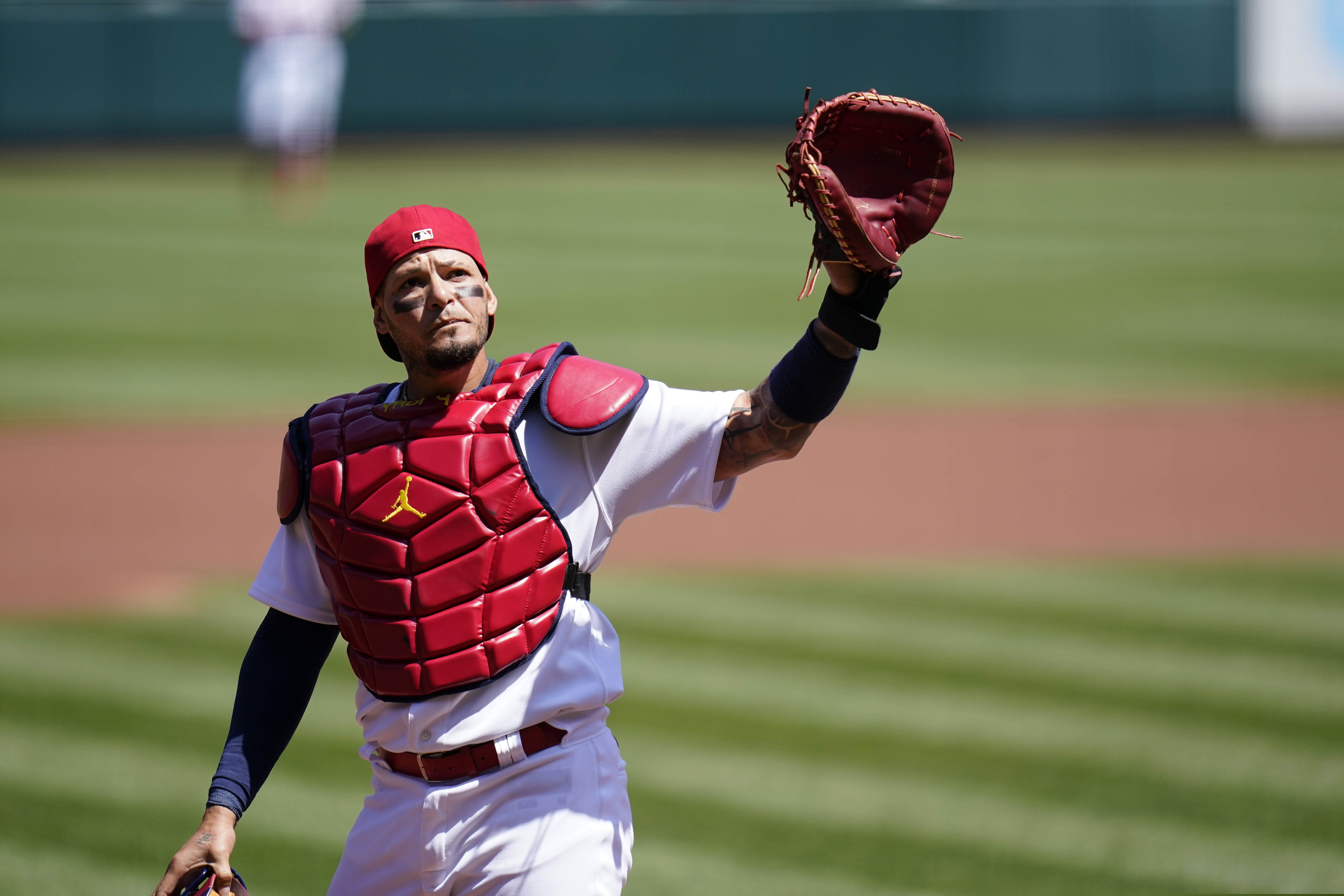 St. Louis Cardinals catcher Yadier Molina became the sixth player ever to catch 2,000 games and the first to do so with only one team.