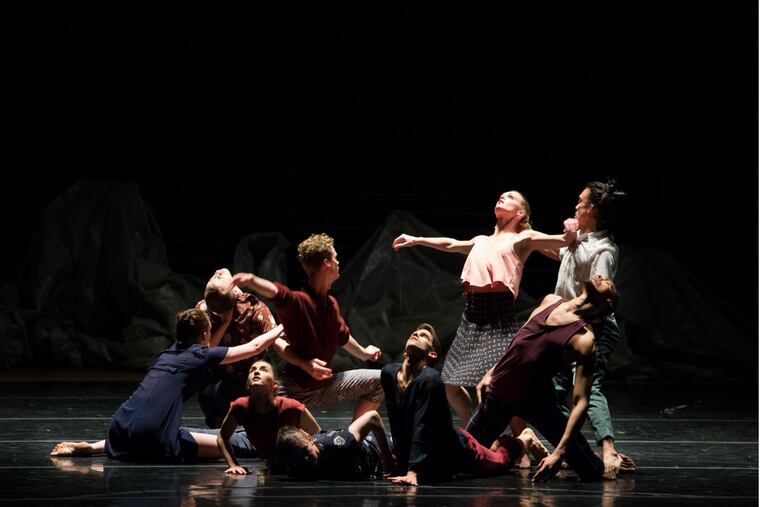 Photo from the April 10, 2016, Gallim Dance performance of "Attack Point" at PIFA at the Kimmel Center. Photo: Alexander Iziliaev