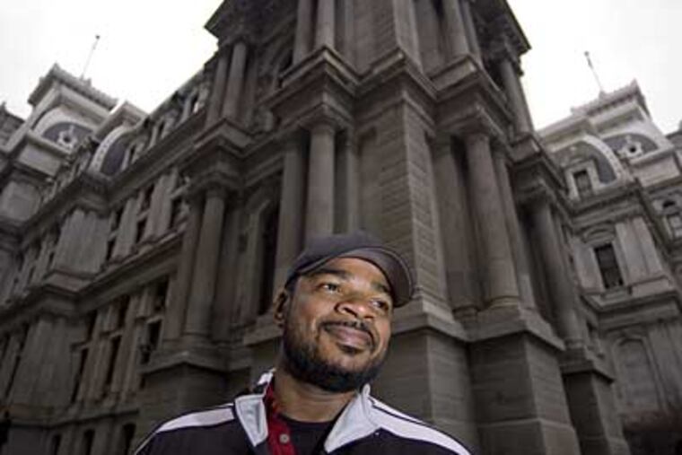 F. Gary Gray, director of "Law Abiding Citizen," at City Hall, one of the forthcoming film’s locations. “Philly has so many things that L.A. does not: historic landmarks, height, density,” Gray says. (CLEM MURRAY / Staff Photographer)