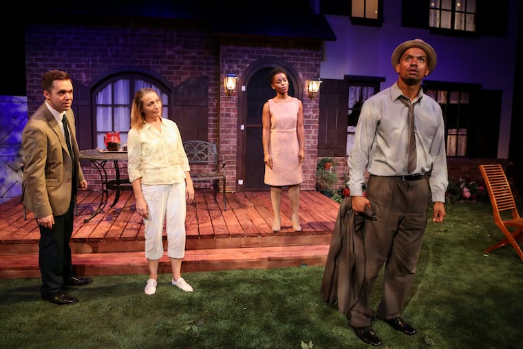 (Left to right:) Chase Byrd, Aetna Gallagher, Nastassja Whitman, and Carlo Campbell in Arthur Miller's "All My Sons," through Nov. 3 at Curio Theatre Company.