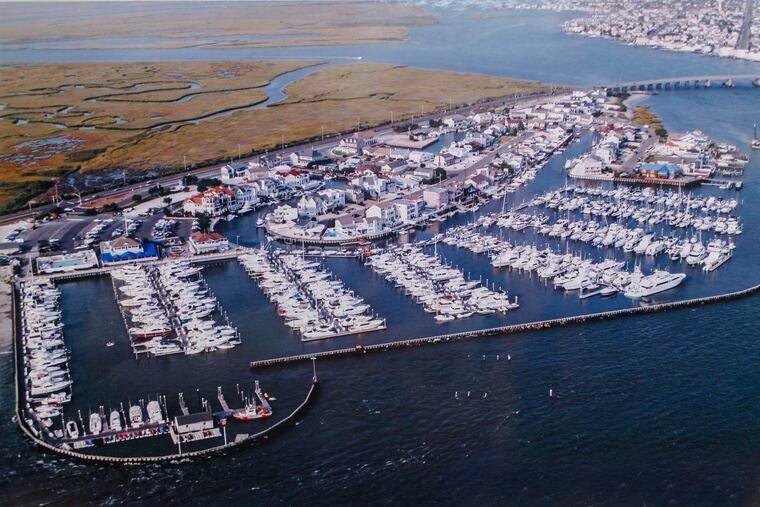 Seaview Harbor, NJ and the Seaview Harbor Marina as seen from an aerial photograph provided by Joe Stewart. The residents of Seaview say they pay taxes to Egg Harbor Township. Yet, Longport borough and Margate are the municipalities that offer them emergency services among other assistance.